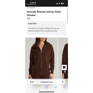 Women's 525 Brown Zip Up Sweater XS